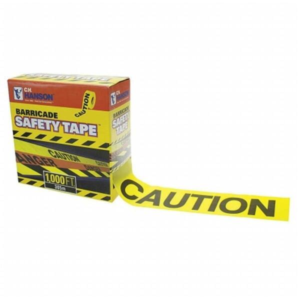 C.H. Hanson 1000 ft. Safety Tape, Roll Caution With Dispenser - 3 Mil 337-14090